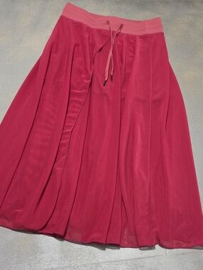 HALARA Raspberry Pink Circle Skirt with Drawstring Waistband Built In Shorts NEW
